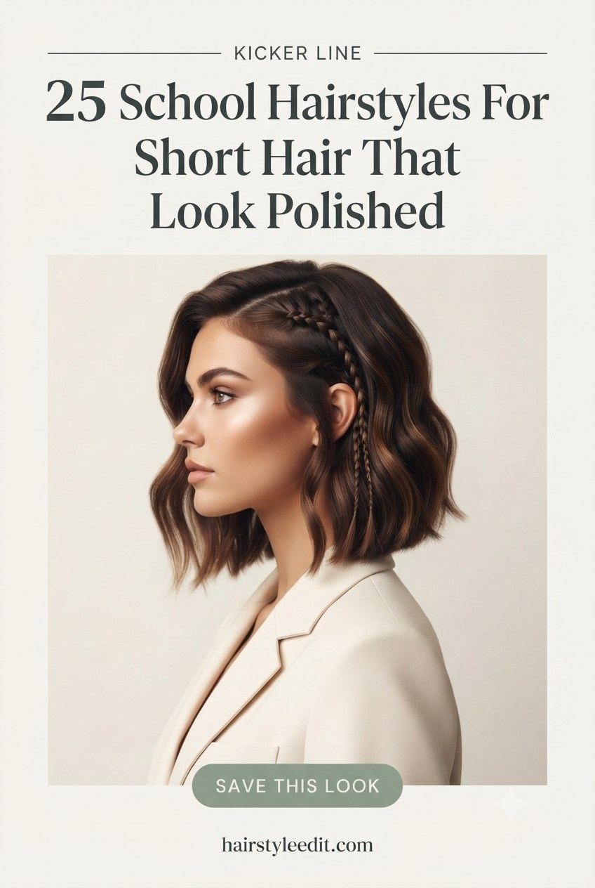 25 School Hairstyles For Short Hair That Look Polished