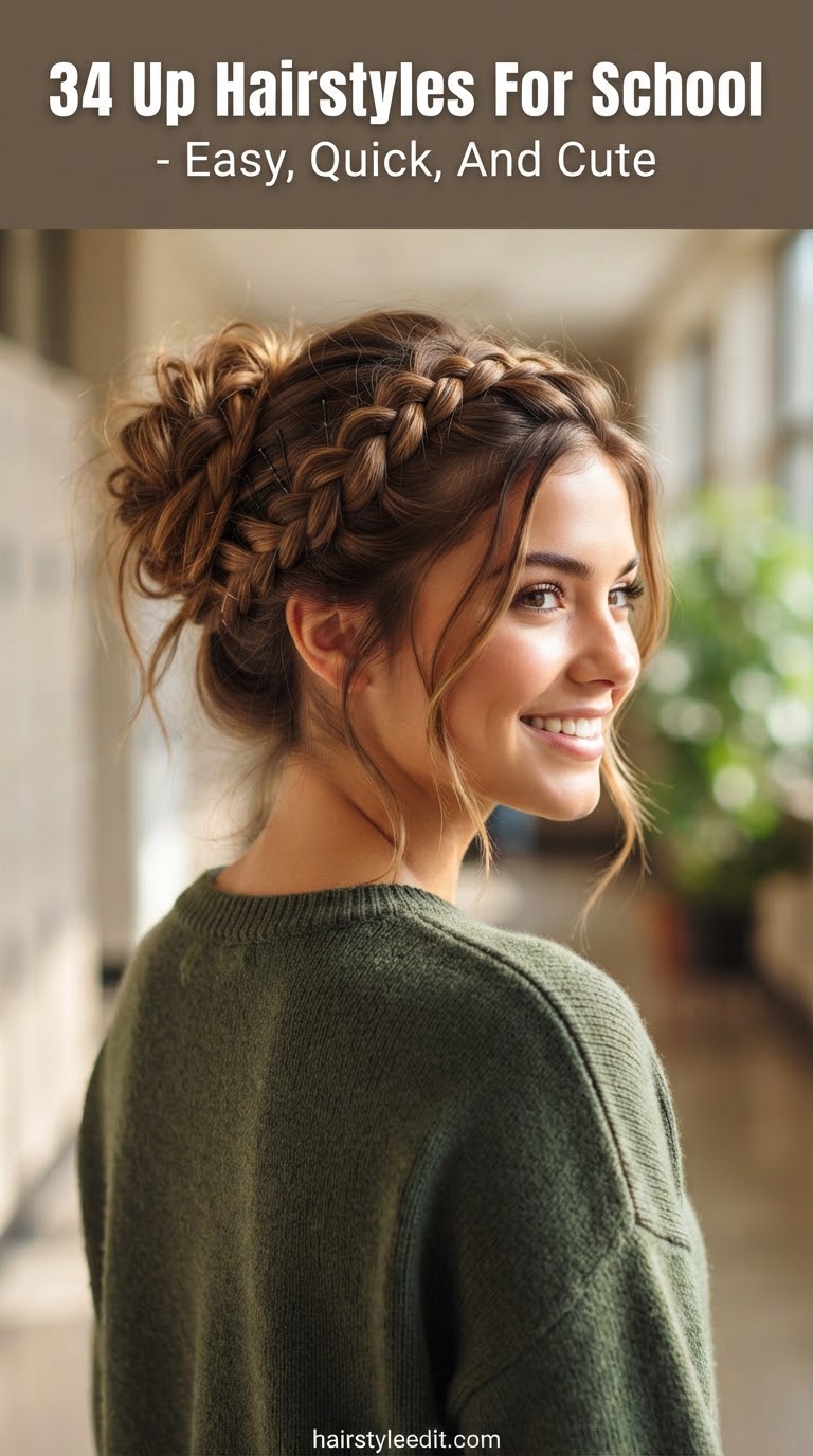 34 Up Hairstyles For School - Easy, Quick, And Cute