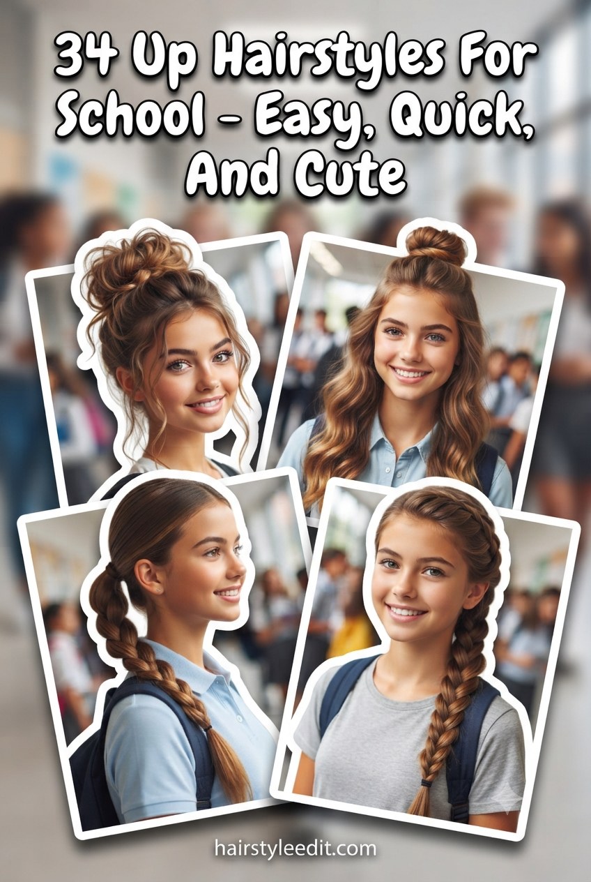34 Up Hairstyles For School - Easy, Quick, And Cute