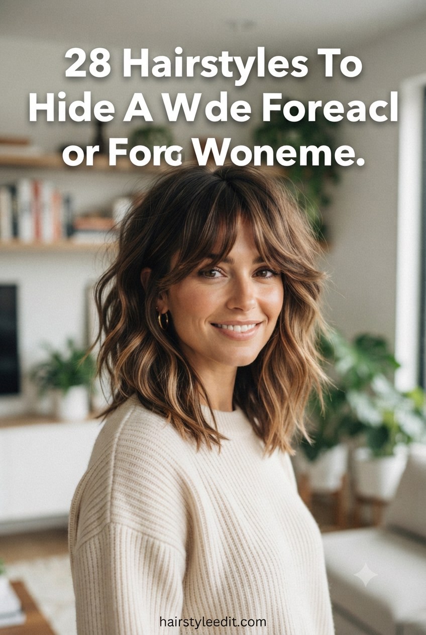 28 Hairstyles To Hide A Wide Forehead For Women