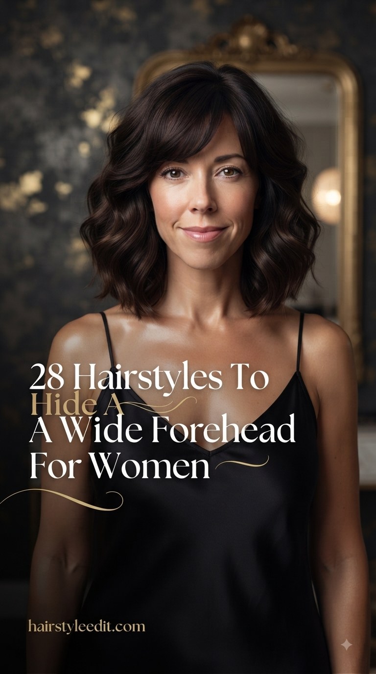 28 Hairstyles To Hide A Wide Forehead For Women
