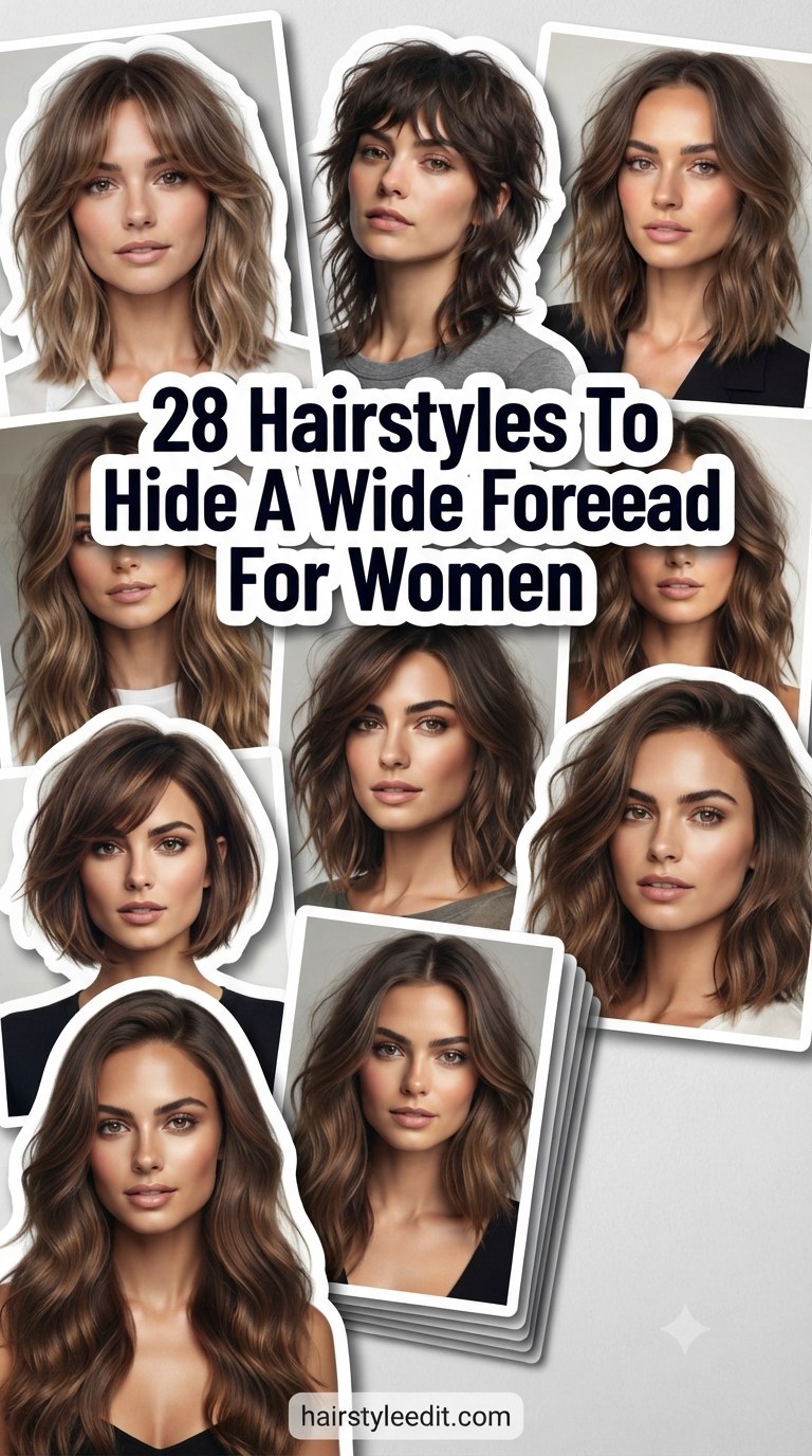 28 Hairstyles To Hide A Wide Forehead For Women