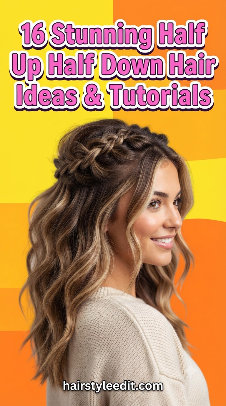 16 Stunning Half Up Half Down Hair Ideas & Tutorials