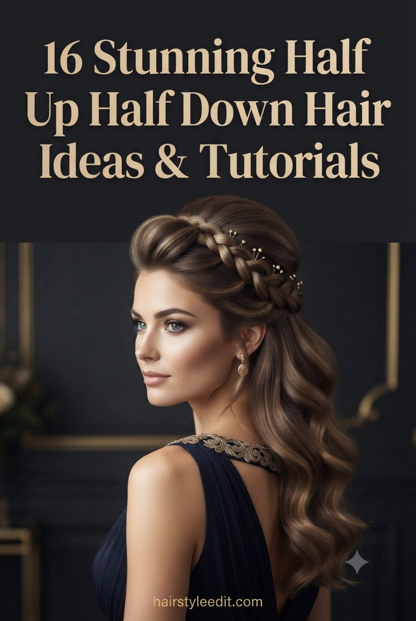 16 Stunning Half Up Half Down Hair Ideas & Tutorials