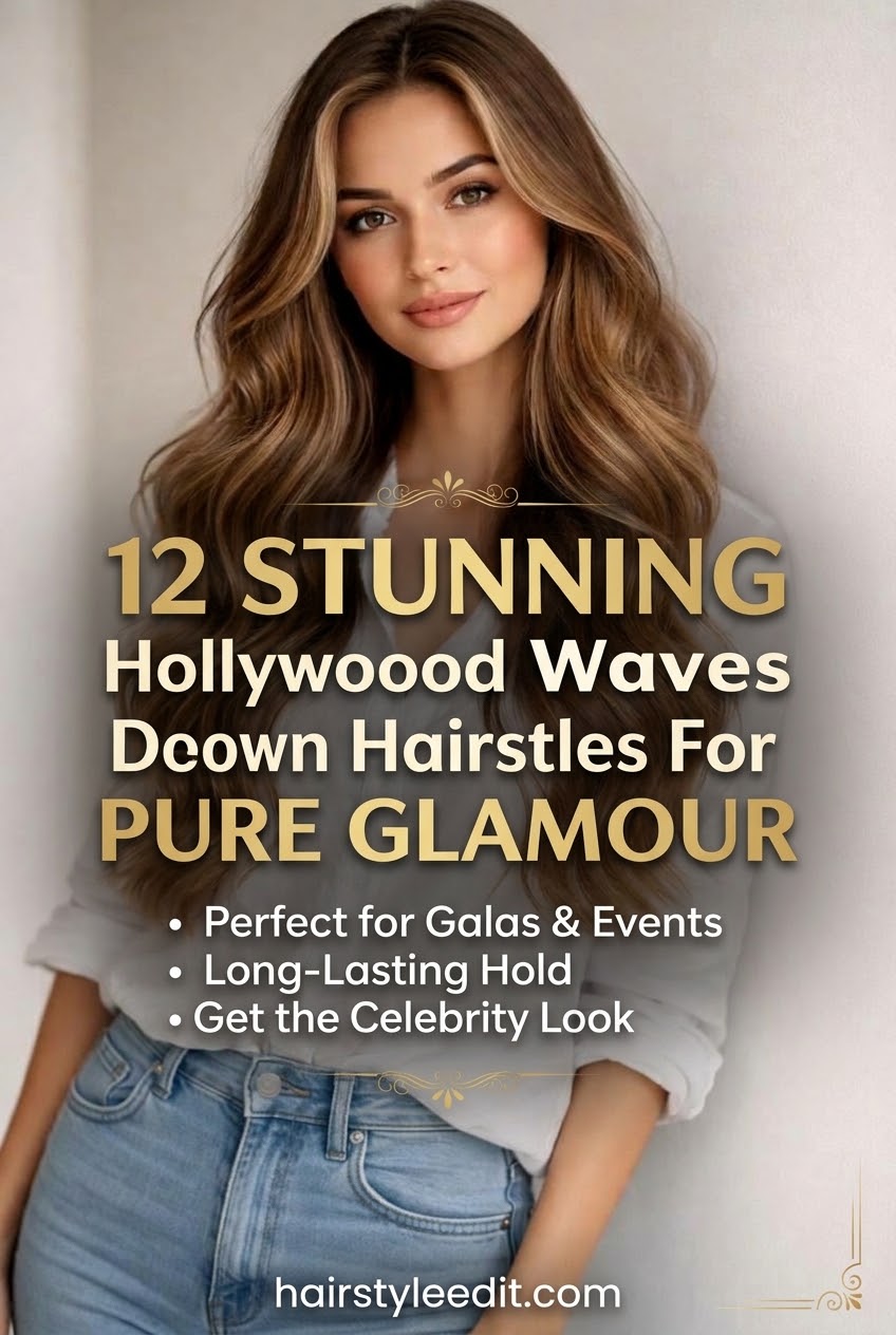 12 Stunning Hollywood Waves Down Hairstyles For Pure Glamour
