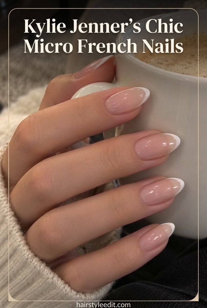 Kylie Jenner’s Chic Micro French Nails