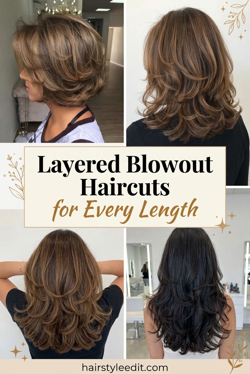 Layered Blowout Haircuts for Every Length