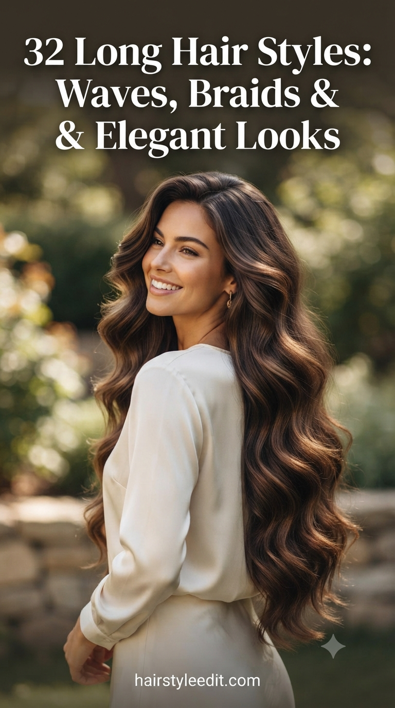 32 Long Hair Styles: Waves, Braids & Elegant Looks
