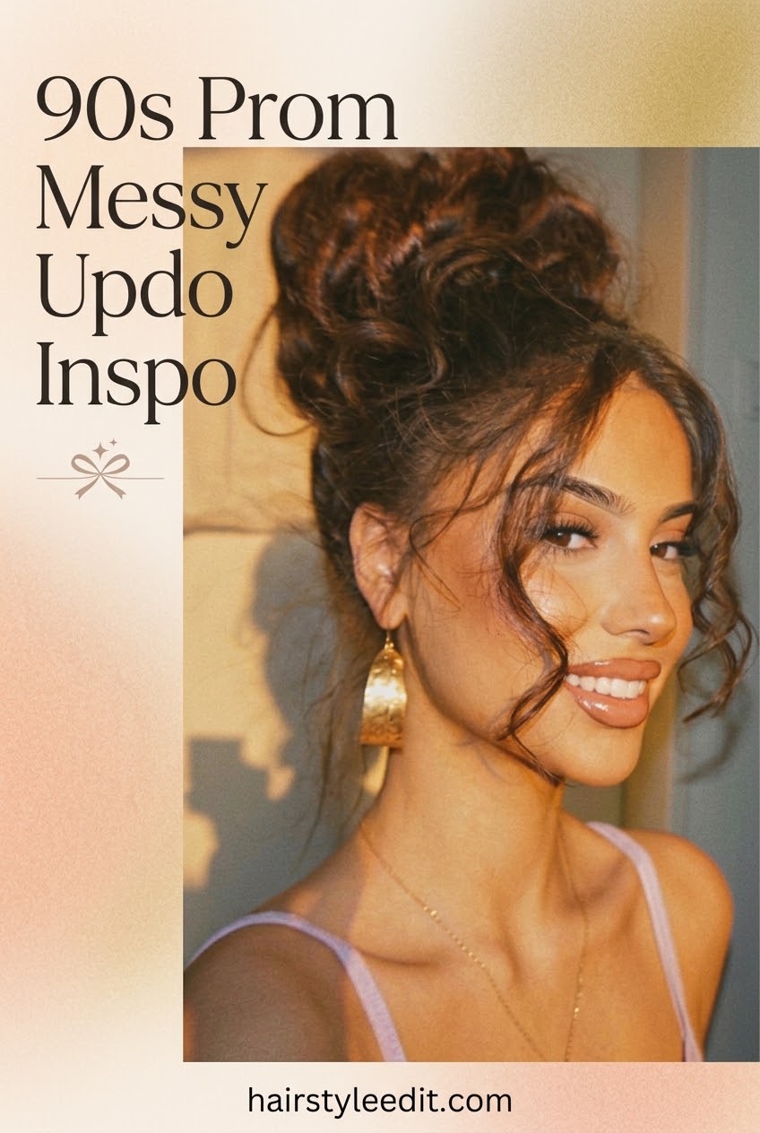 90s Prom Messy Updo Inspo