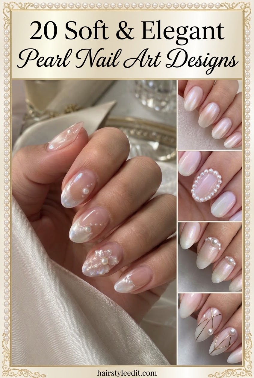 20 Soft & Elegant Pearl Nail Art Designs