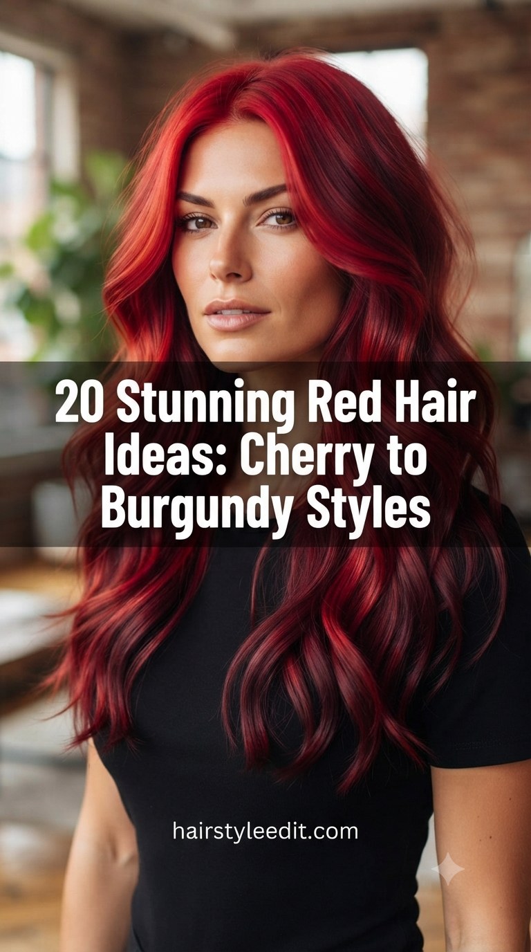 20 Stunning Red Hair Ideas: Cherry to Burgundy Styles