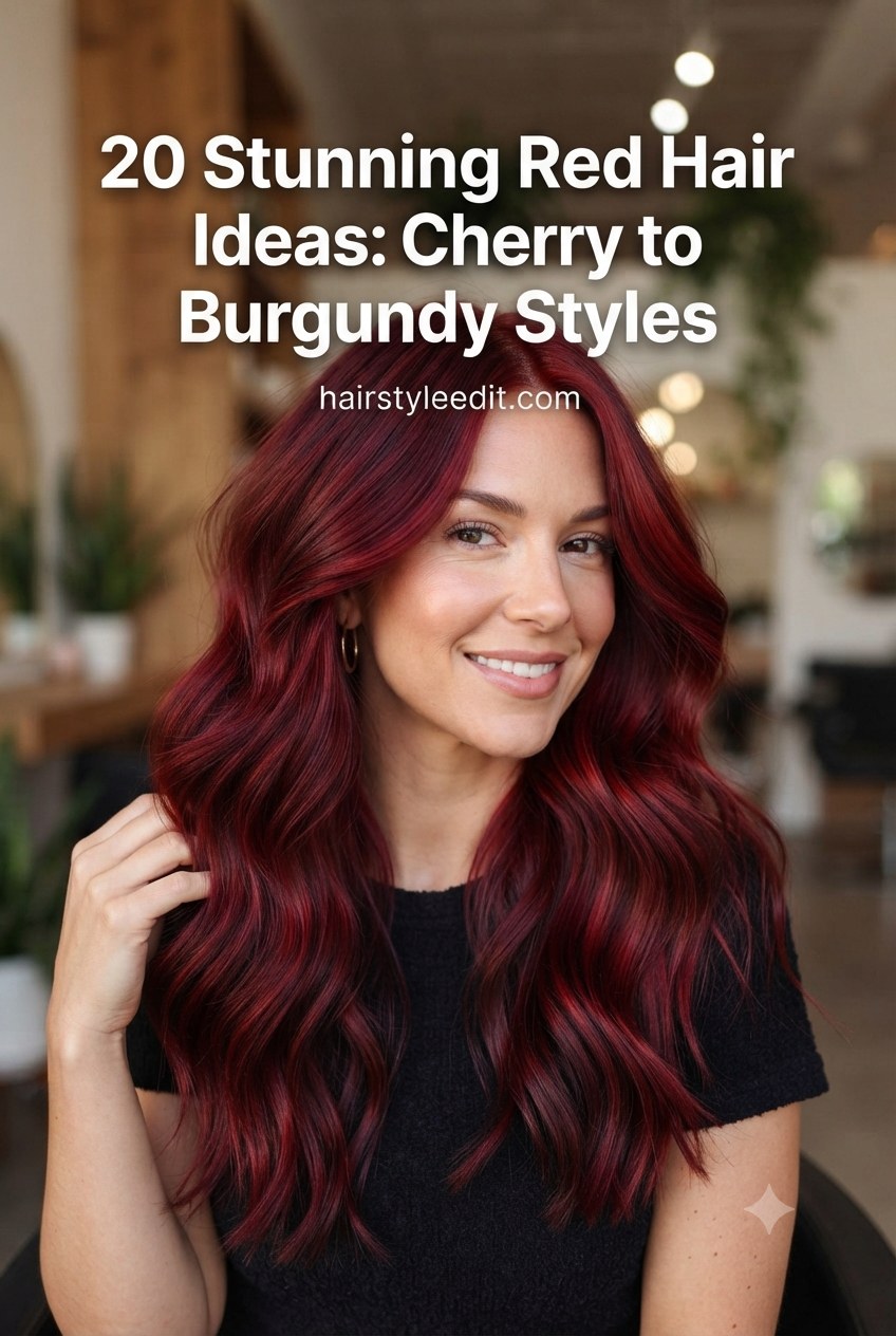 20 Stunning Red Hair Ideas: Cherry to Burgundy Styles