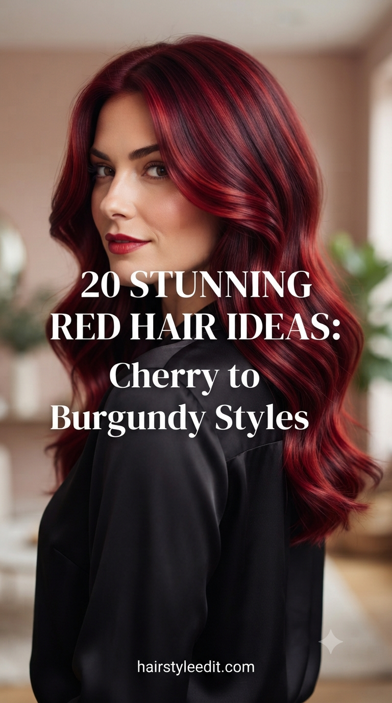 20 Stunning Red Hair Ideas: Cherry to Burgundy Styles