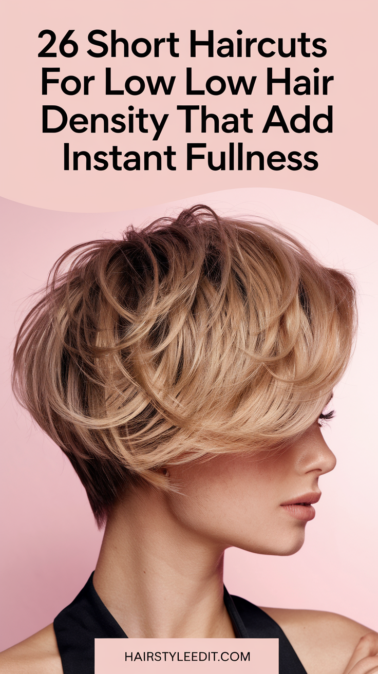 26 Short Haircuts For Low Hair Density That Add Instant Fullness