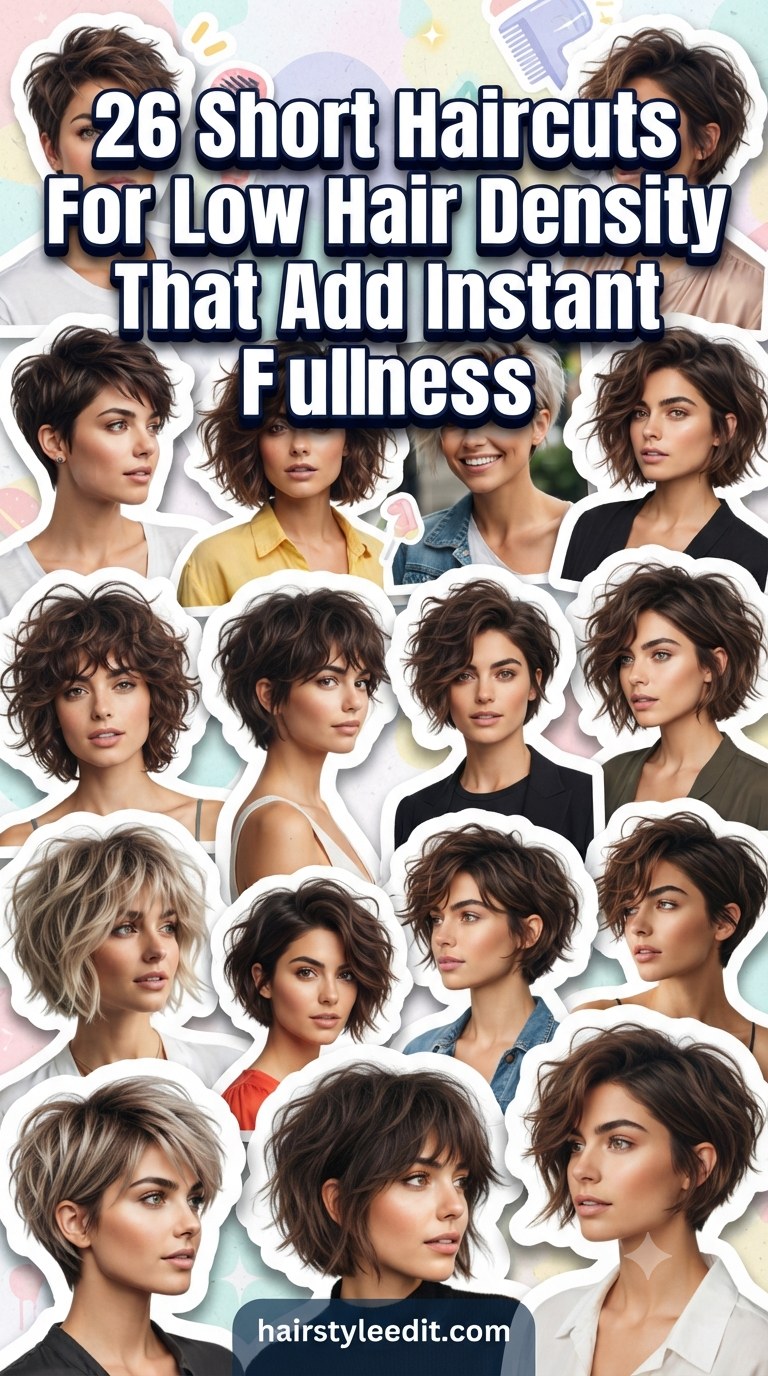 26 Short Haircuts For Low Hair Density That Add Instant Fullness
