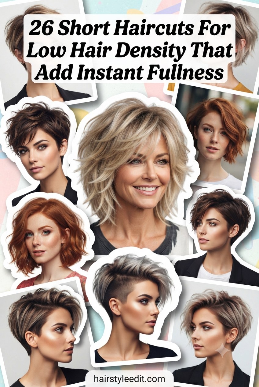 26 Short Haircuts For Low Hair Density That Add Instant Fullness