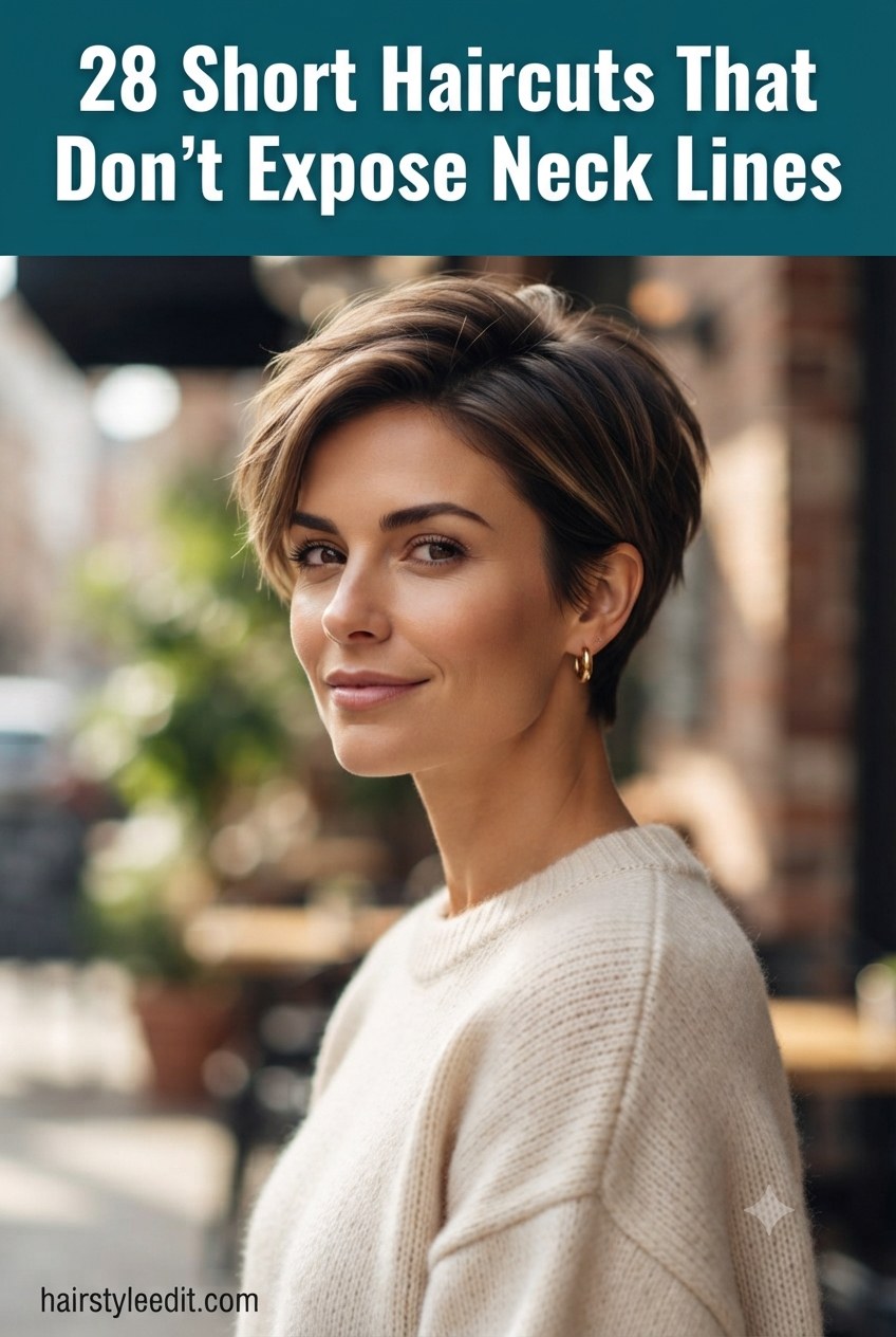 28 Short Haircuts That Don’t Expose Neck Lines