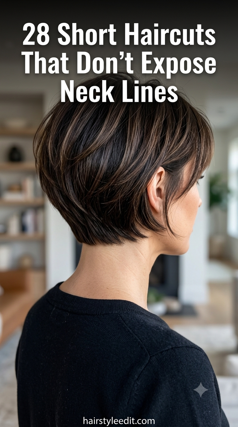 28 Short Haircuts That Don’t Expose Neck Lines