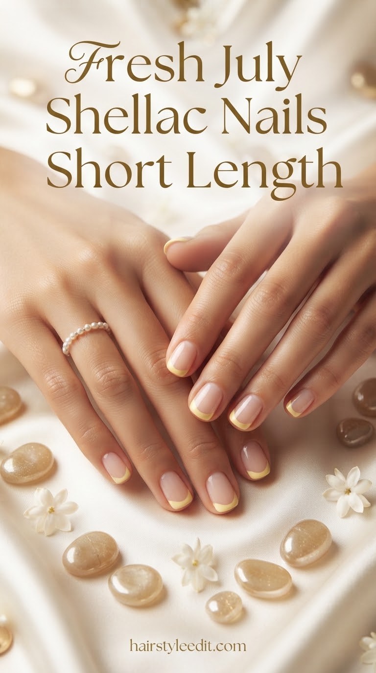 Fresh July Shellac Nails For Short Length