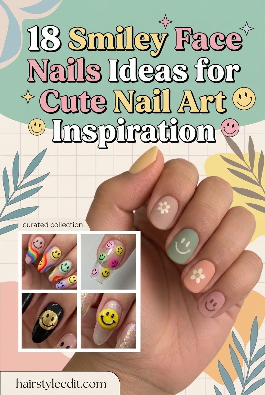 18 Smiley Face Nails Ideas for Cute Nail Art Inspiration
