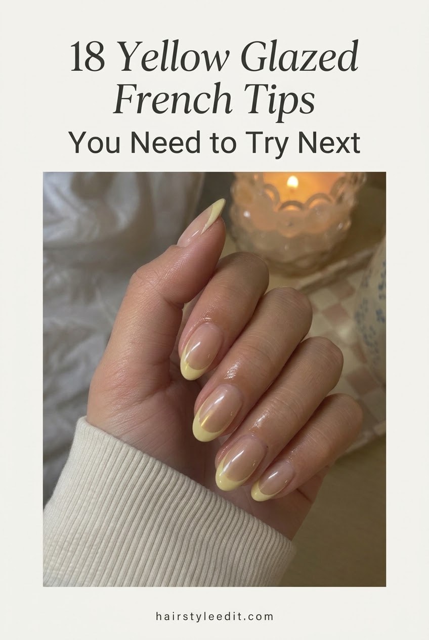 18 Yellow Glazed French Tips You Need to Try Next