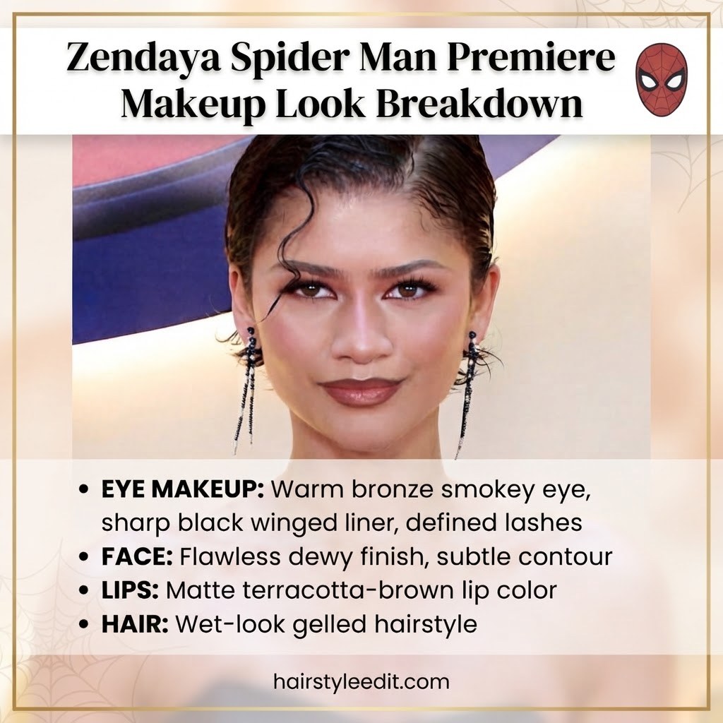 Zendaya Spider Man Premiere Makeup Look Breakdown