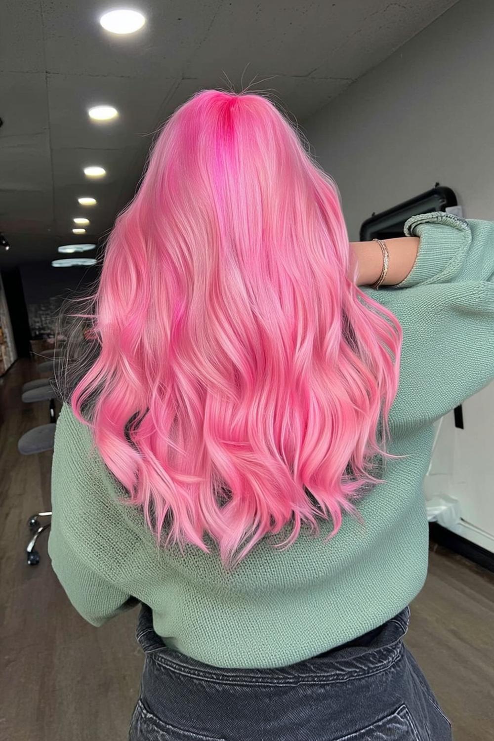 Magenta Mermaid Waves