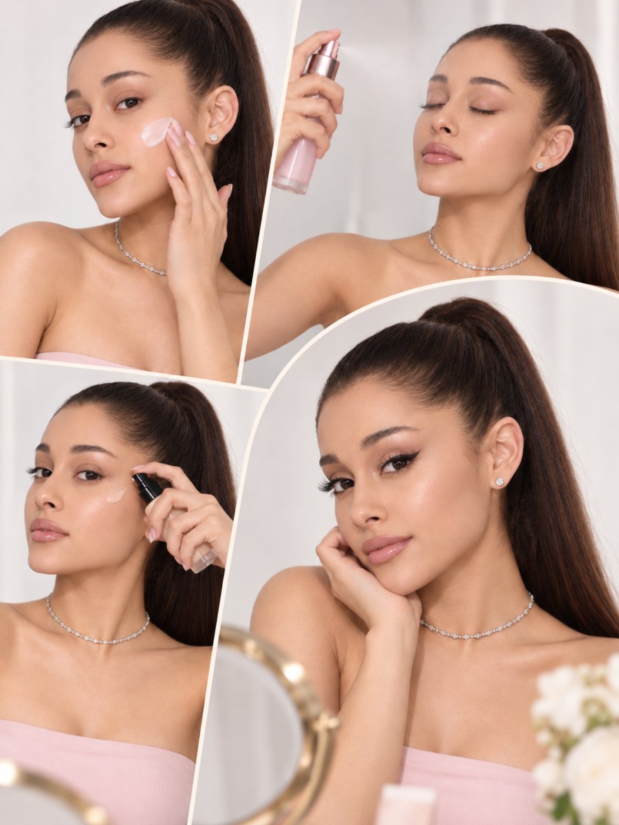 Ariana Grande makeup tutorial preparation routine