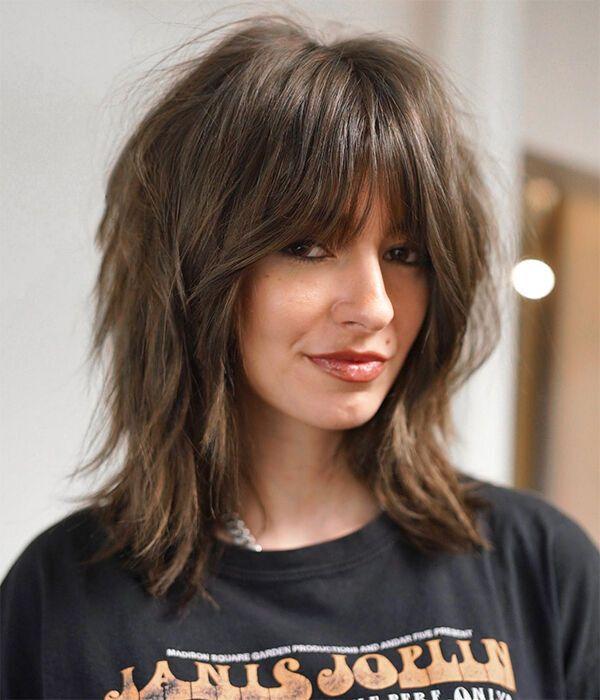 Shaggy medium wolf cut style