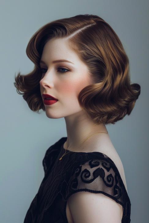 Short bob Hollywood waves