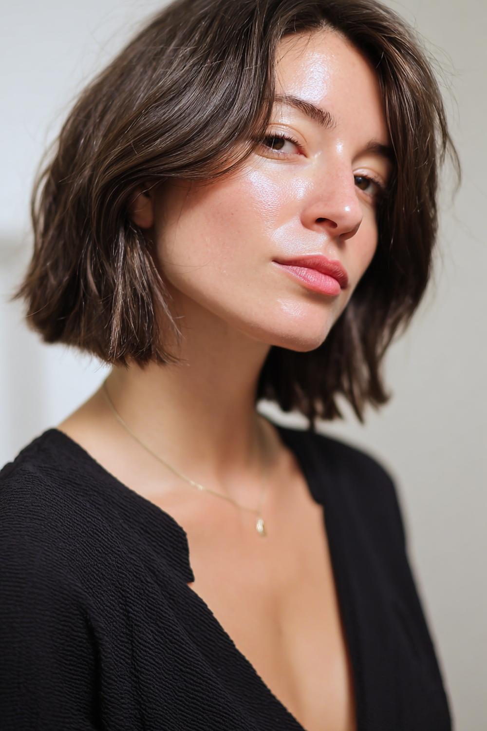 4. Short Hair Idea: Soft Blunt Bob with Rounded Perimeter