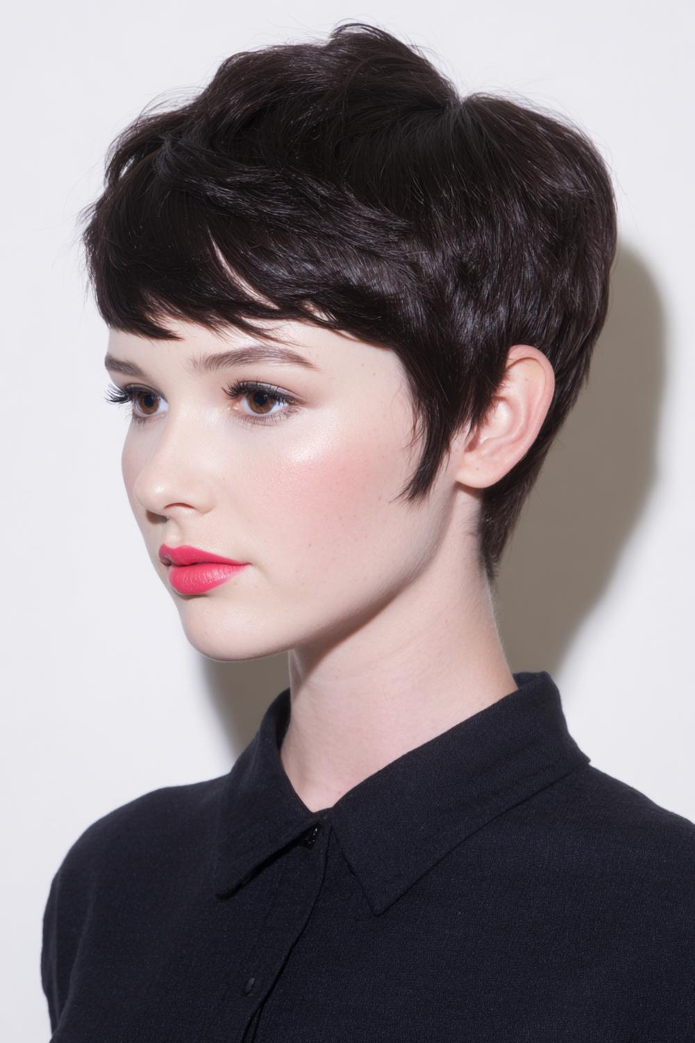 6. Short Hair Idea: Bixie Cut with Feathered Crown and Tapered Nape