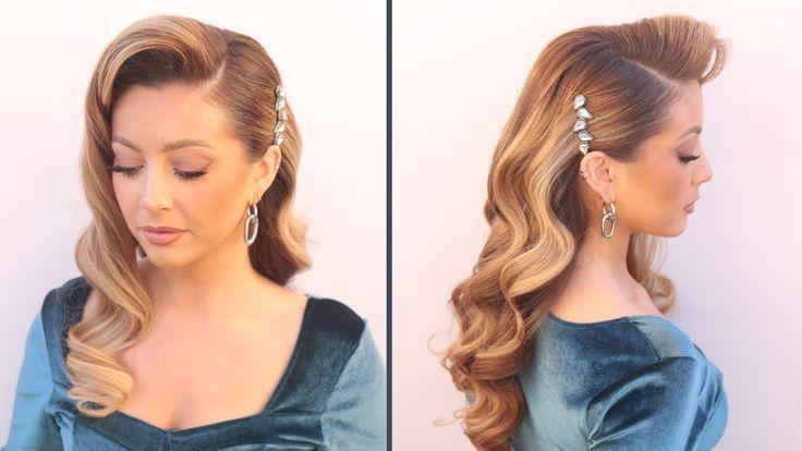 Hollywood waves with hair accessories