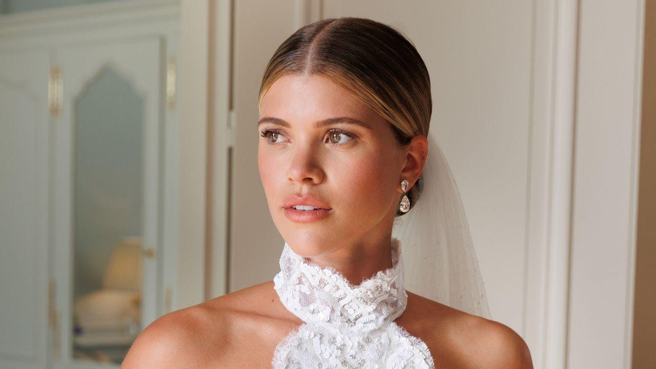 Sofia Richie old Hollywood bridal waves