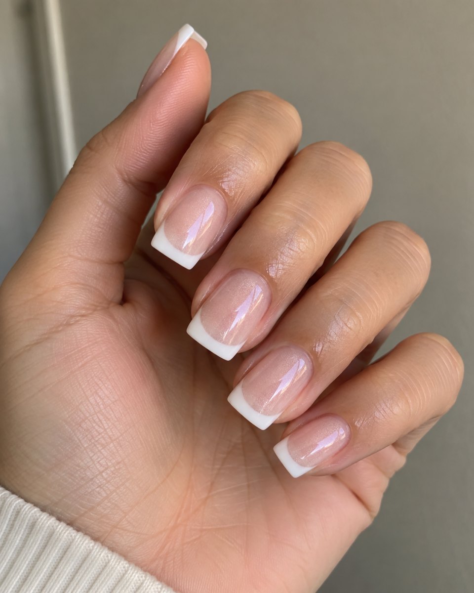 Square glazed donut French tips