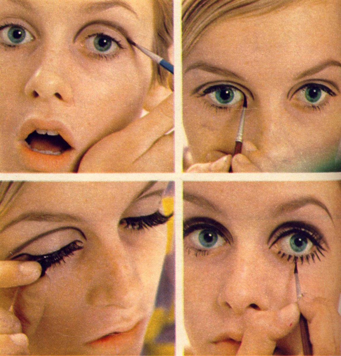 Step by step 60s eye makeup