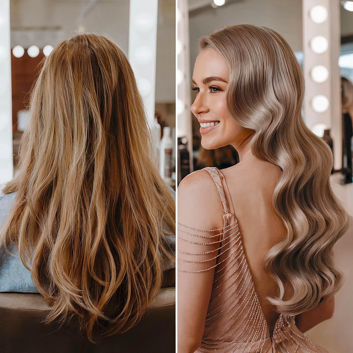 Hollywood waves styling process