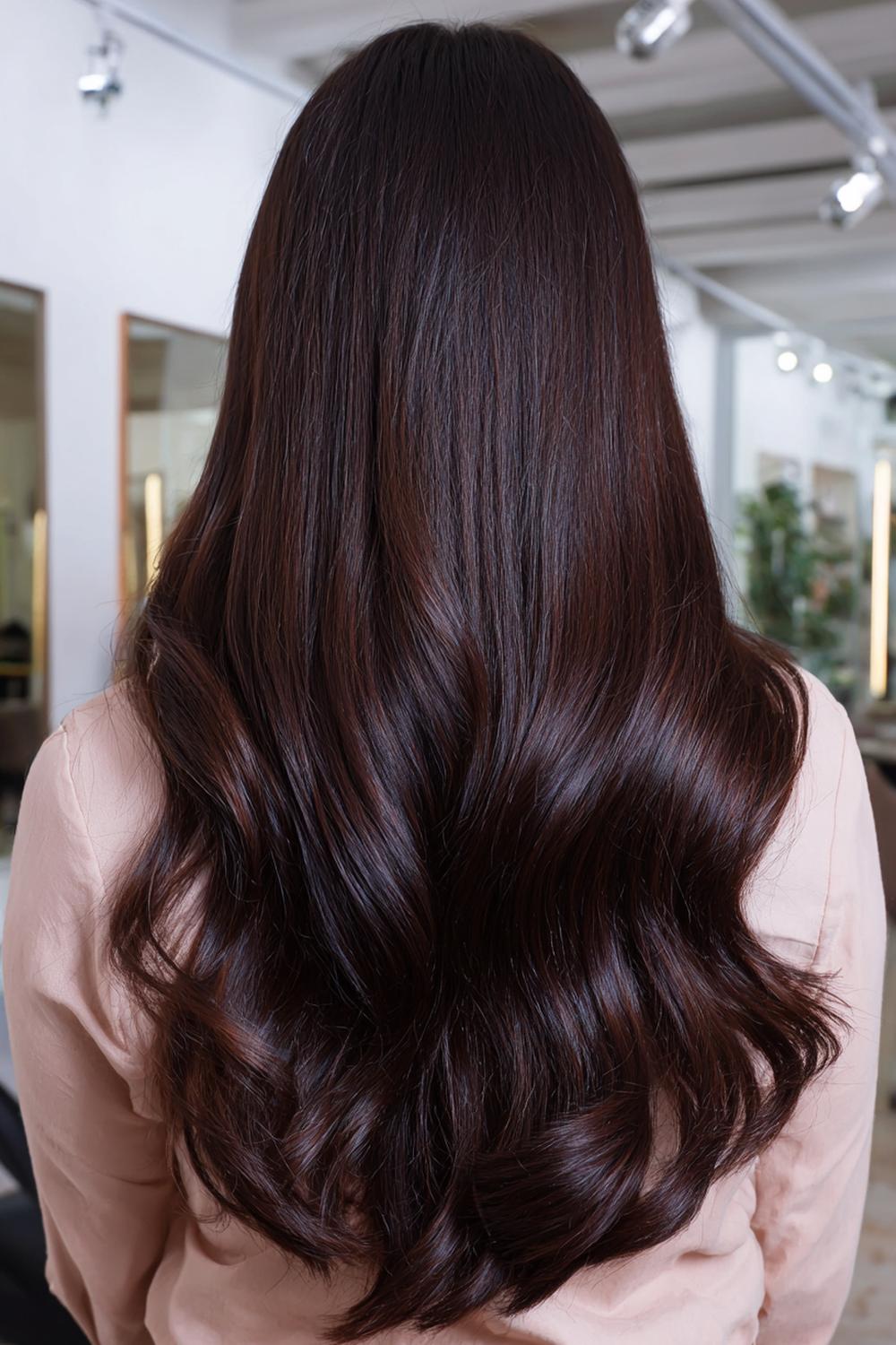 15. Trendy Hair Looks 2026: Espresso Brunette with Satin Gloss and Soft Layers