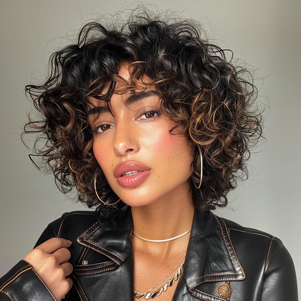 Modern curly hairstyle