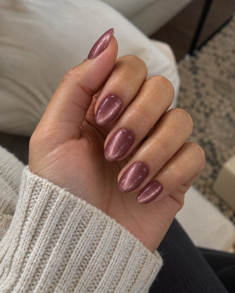 Velvet textured manicure